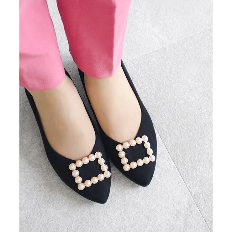 日本製 アーモンドトゥ パールバックル パンプス  | SHOE FANTASY | 詳細画像15 