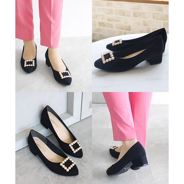 日本製 アーモンドトゥ パールバックル パンプス  | SHOE FANTASY | 詳細画像16 