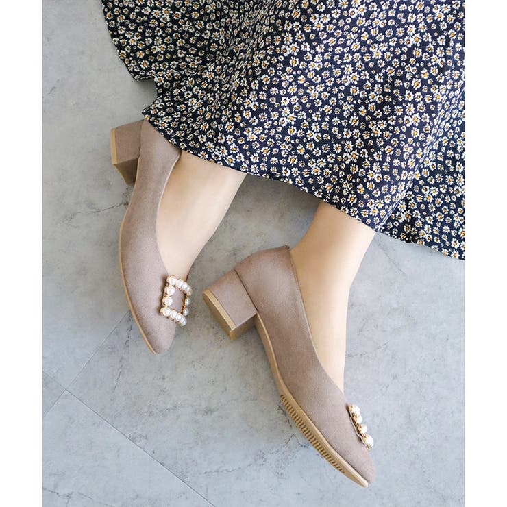 日本製 アーモンドトゥ パールバックル パンプス  | SHOE FANTASY | 詳細画像19 