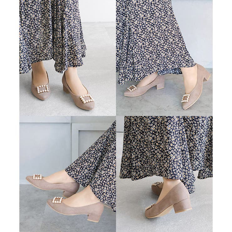 日本製 アーモンドトゥ パールバックル パンプス  | SHOE FANTASY | 詳細画像22 