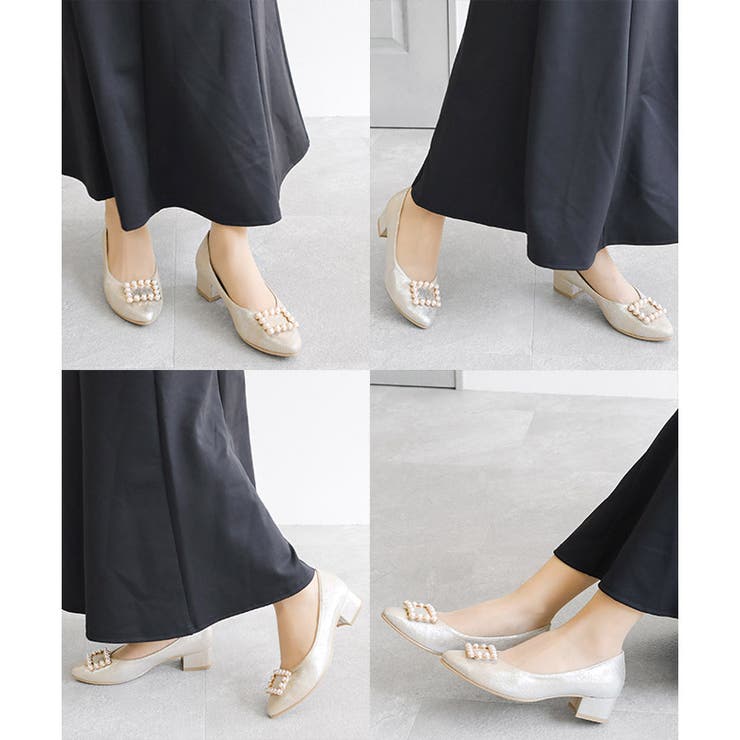 日本製 アーモンドトゥ パールバックル パンプス  | SHOE FANTASY | 詳細画像27 