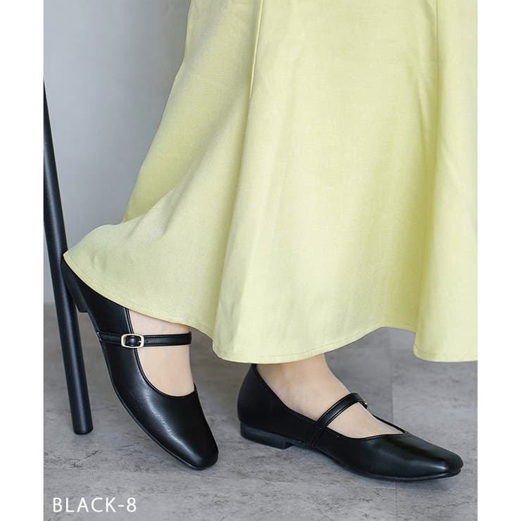 日本製 幅広 ストレッチスクエアパンプス | SHOE FANTASY | 詳細画像15 