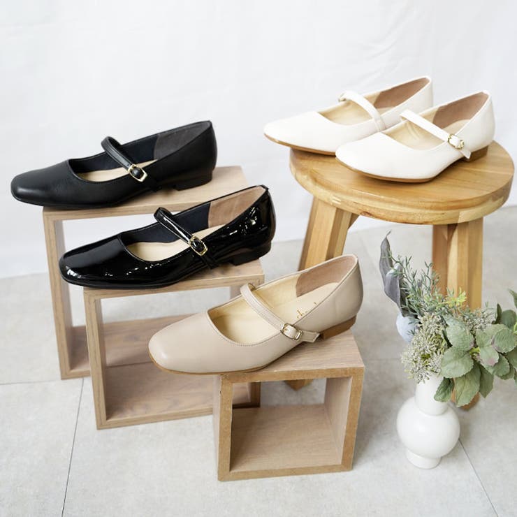 日本製 幅広 ストレッチスクエアパンプス | SHOE FANTASY | 詳細画像23 