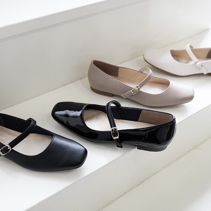 日本製 幅広 ストレッチスクエアパンプス | SHOE FANTASY | 詳細画像25 