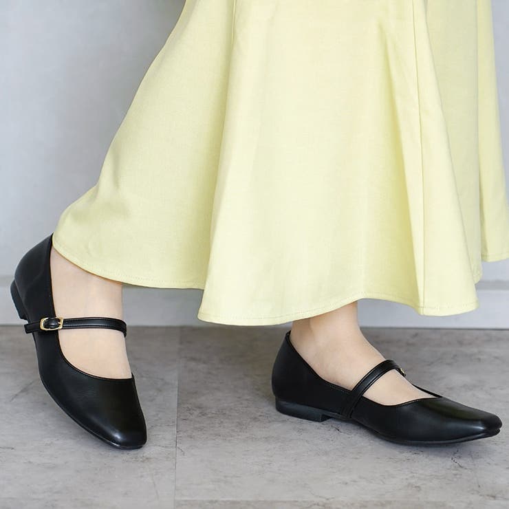 日本製 幅広 ストレッチスクエアパンプス | SHOE FANTASY | 詳細画像18 