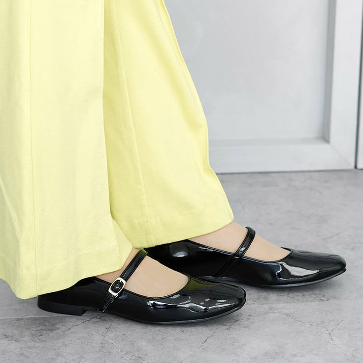 日本製 幅広 ストレッチスクエアパンプス | SHOE FANTASY | 詳細画像14 