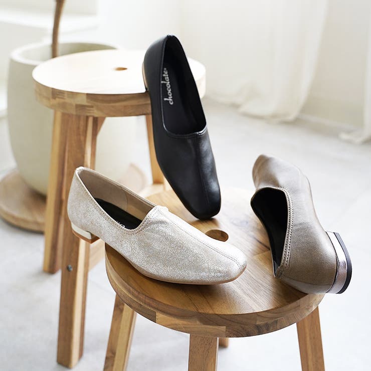 日本製 ストレッチ シンプル スリッポン ローヒール 幅広 | SHOE FANTASY | 詳細画像5 