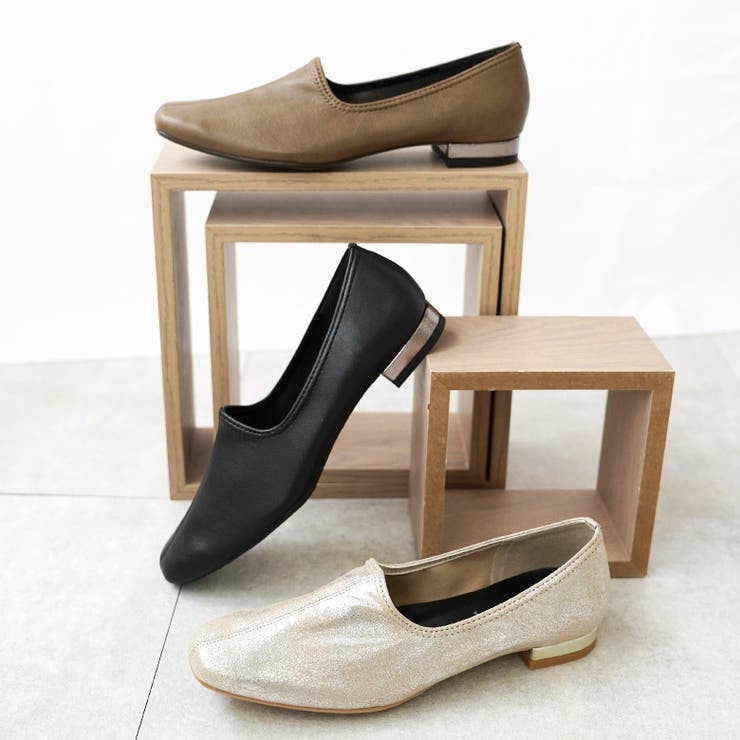 日本製 ストレッチ シンプル スリッポン ローヒール 幅広 | SHOE FANTASY | 詳細画像6 