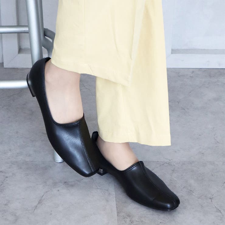 日本製 ストレッチ シンプル スリッポン ローヒール 幅広 | SHOE FANTASY | 詳細画像12 