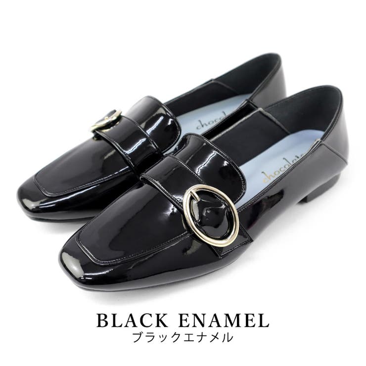 blackエナメル | 日本製 バックルベルト ローファー 晴雨兼用 レイン | SHOE FANTASY