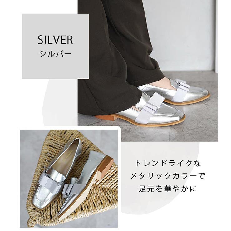 日本製 スクエアトゥ グログランリボン レインローファー 晴雨兼用 | SHOE FANTASY | 詳細画像15 