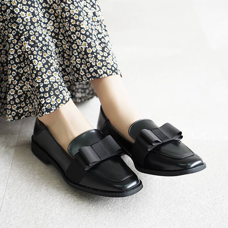 日本製 スクエアトゥ グログランリボン レインローファー 晴雨兼用 | SHOE FANTASY | 詳細画像26 