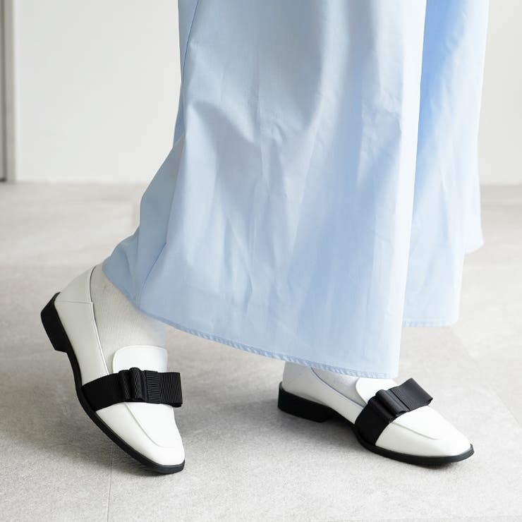 日本製 スクエアトゥ グログランリボン レインローファー 晴雨兼用 | SHOE FANTASY | 詳細画像33 