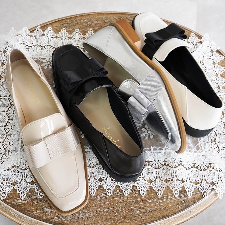 日本製 スクエアトゥ グログランリボン レインローファー 晴雨兼用 | SHOE FANTASY | 詳細画像19 