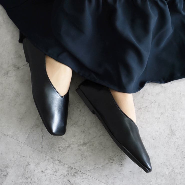 春夏新作 スクエアトゥＶカットパンプス ソフトシューズ | SHOE FANTASY | 詳細画像42 