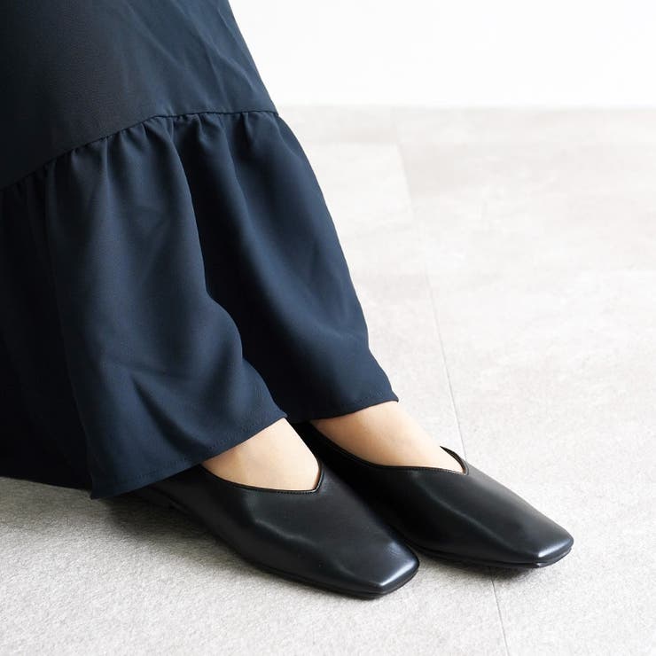 春夏新作 スクエアトゥＶカットパンプス ソフトシューズ | SHOE FANTASY | 詳細画像44 