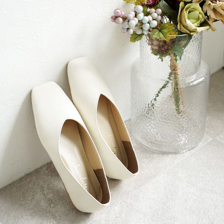 春夏新作 スクエアトゥＶカットパンプス ソフトシューズ | SHOE FANTASY | 詳細画像45 