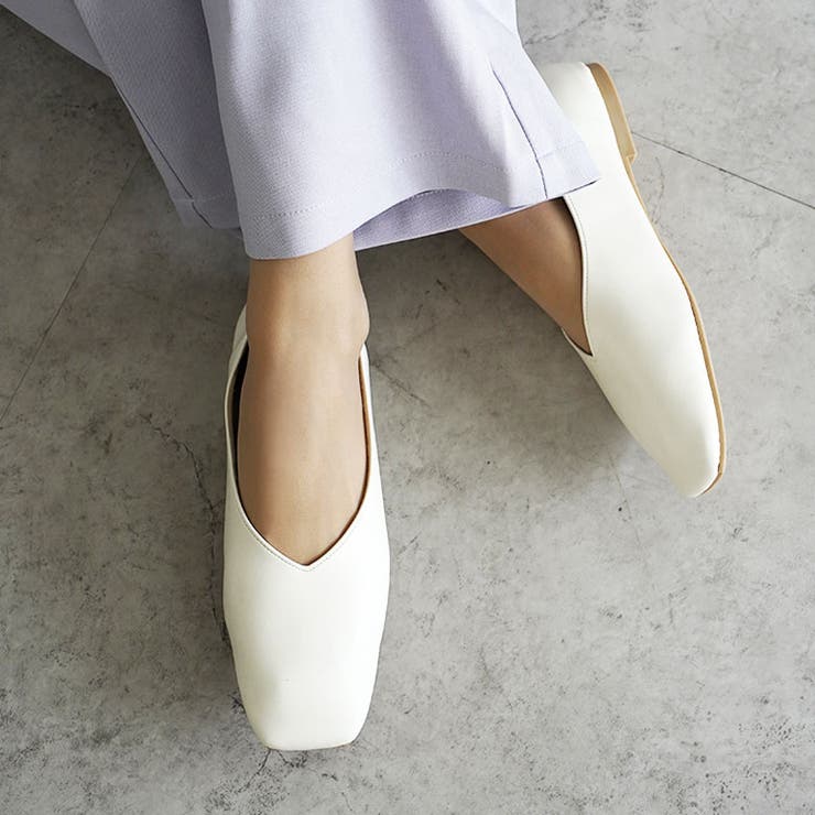 春夏新作 スクエアトゥＶカットパンプス ソフトシューズ | SHOE FANTASY | 詳細画像46 