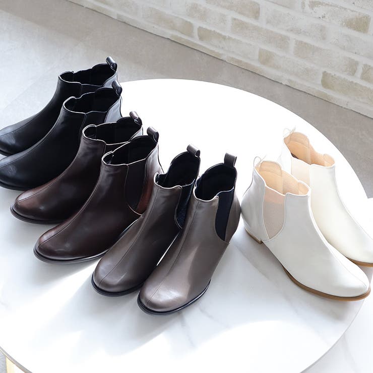 秋冬新作 サイドゴアショートブーツ 消音ヒール | SHOE FANTASY | 詳細画像15 