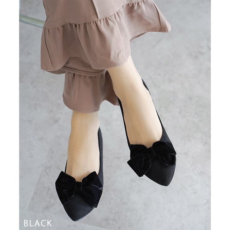 日本製 取り外し可能 2way リボン パンプス  晴雨兼用 レイン | SHOE FANTASY | 詳細画像17 