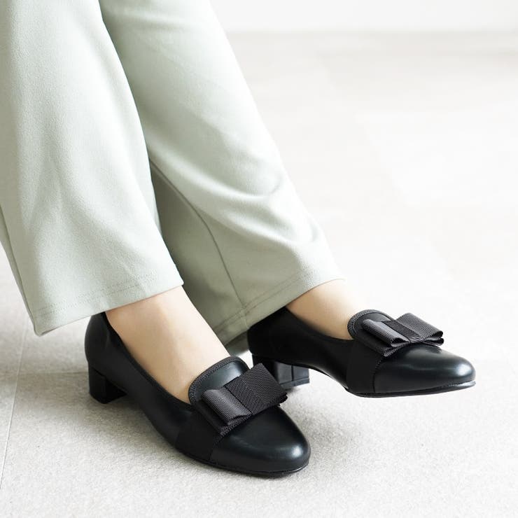 日本製 ラウンドトゥ グログランリボン オペラ レインパンプス 晴雨兼用 | SHOE FANTASY | 詳細画像23 