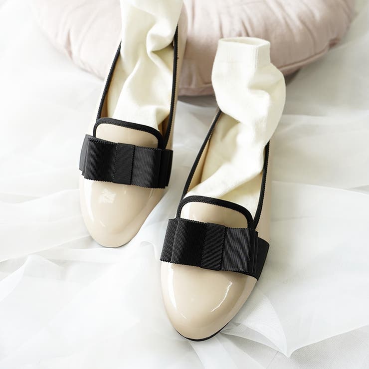 日本製 ラウンドトゥ グログランリボン オペラ レインパンプス 晴雨兼用 | SHOE FANTASY | 詳細画像25 
