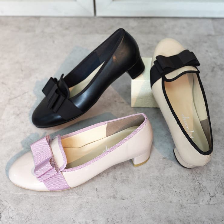 日本製 ラウンドトゥ グログランリボン オペラ レインパンプス 晴雨兼用 | SHOE FANTASY | 詳細画像16 