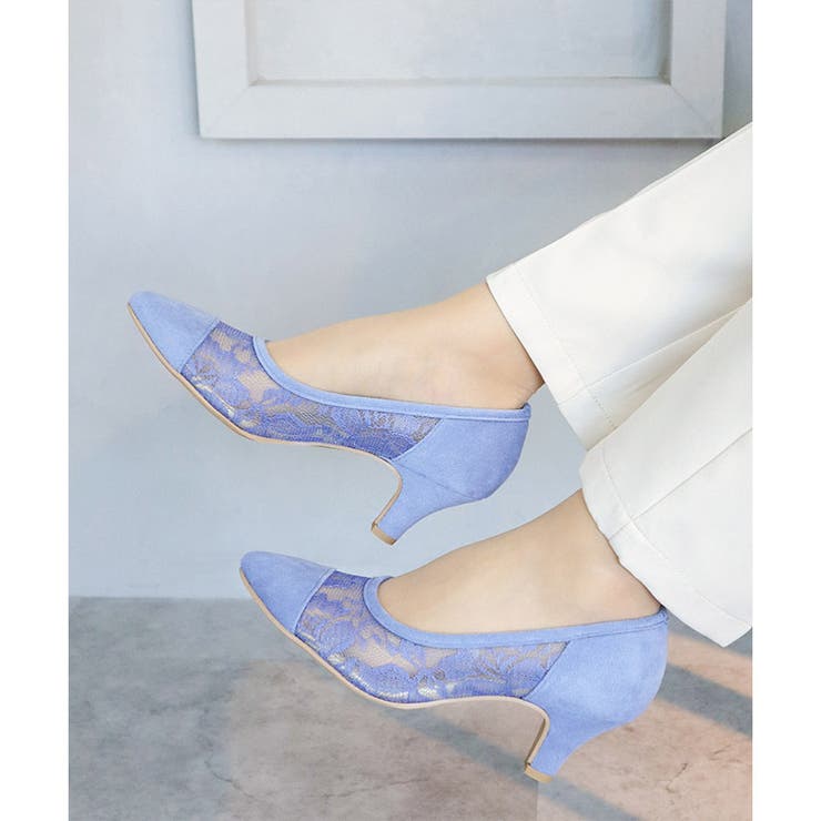 日本製 ポインテッド チュールパンプス 6cmヒール 花柄 水玉 合皮 | SHOE FANTASY | 詳細画像28 