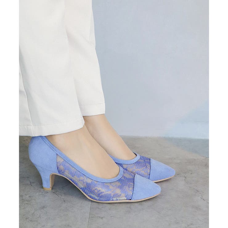 日本製 ポインテッド チュールパンプス 6cmヒール 花柄 水玉 合皮 | SHOE FANTASY | 詳細画像29 