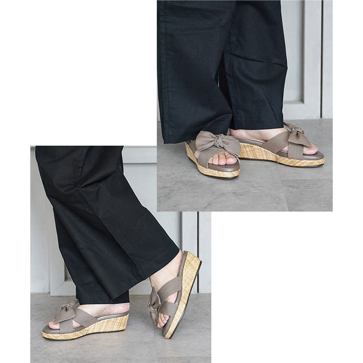 日本製 リボン ウェッジソール ジュートサンダル | SHOE FANTASY | 詳細画像30 