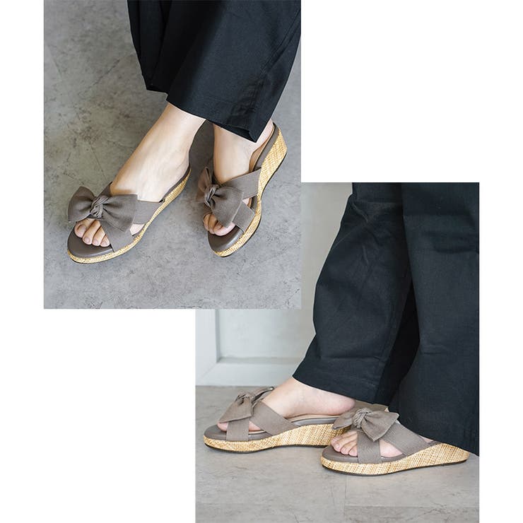 日本製 リボン ウェッジソール ジュートサンダル | SHOE FANTASY | 詳細画像31 