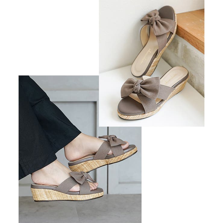 日本製 リボン ウェッジソール ジュートサンダル | SHOE FANTASY | 詳細画像32 
