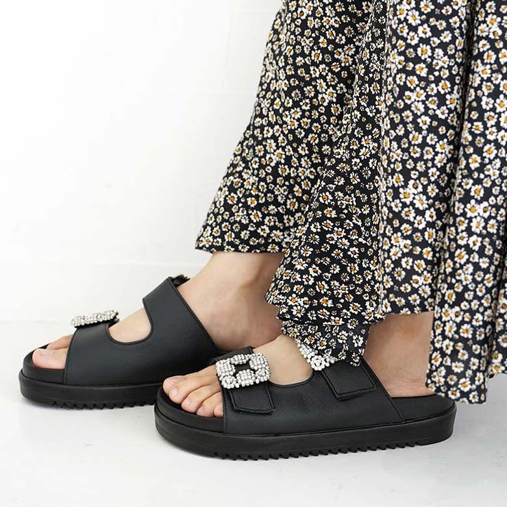 日本製 ダブルビジュー フラットサンダル 痛くない 柔らかい | SHOE FANTASY | 詳細画像25 