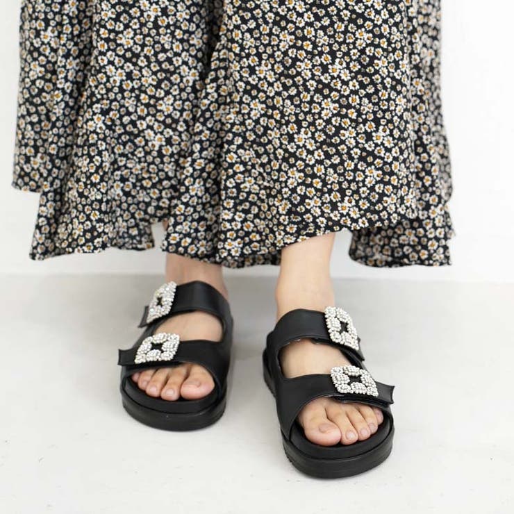 日本製 ダブルビジュー フラットサンダル 痛くない 柔らかい | SHOE FANTASY | 詳細画像27 
