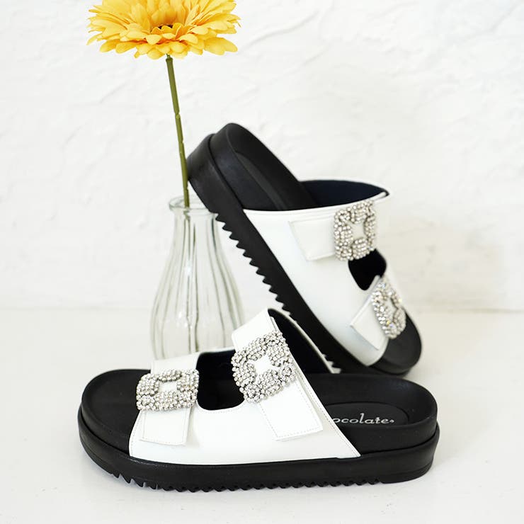 日本製 ダブルビジュー フラットサンダル 痛くない 柔らかい | SHOE FANTASY | 詳細画像28 