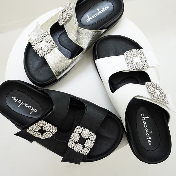 日本製 ダブルビジュー フラットサンダル 痛くない 柔らかい | SHOE FANTASY | 詳細画像20 