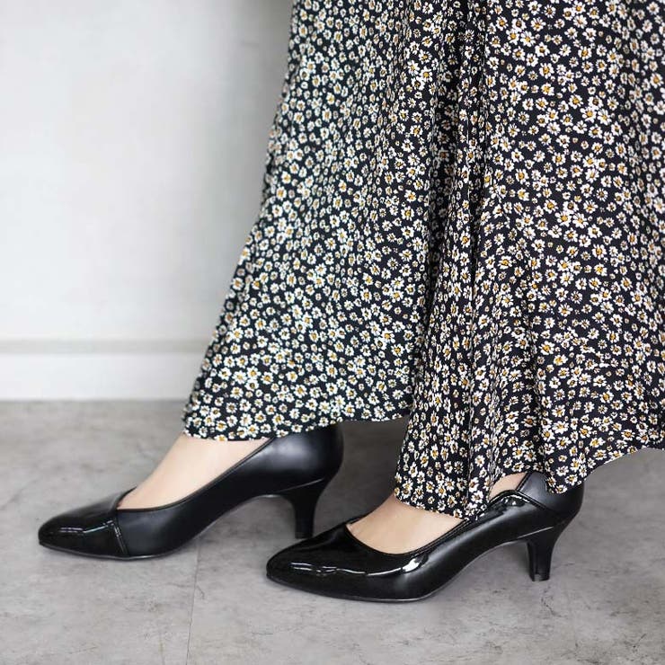 日本製 異素材切り替え デザインカットパンプス 晴雨兼用 レイン | SHOE FANTASY | 詳細画像7 