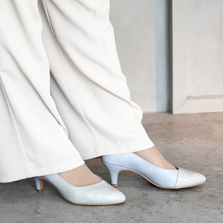 日本製 異素材切り替え デザインカットパンプス 晴雨兼用 レイン | SHOE FANTASY | 詳細画像25 