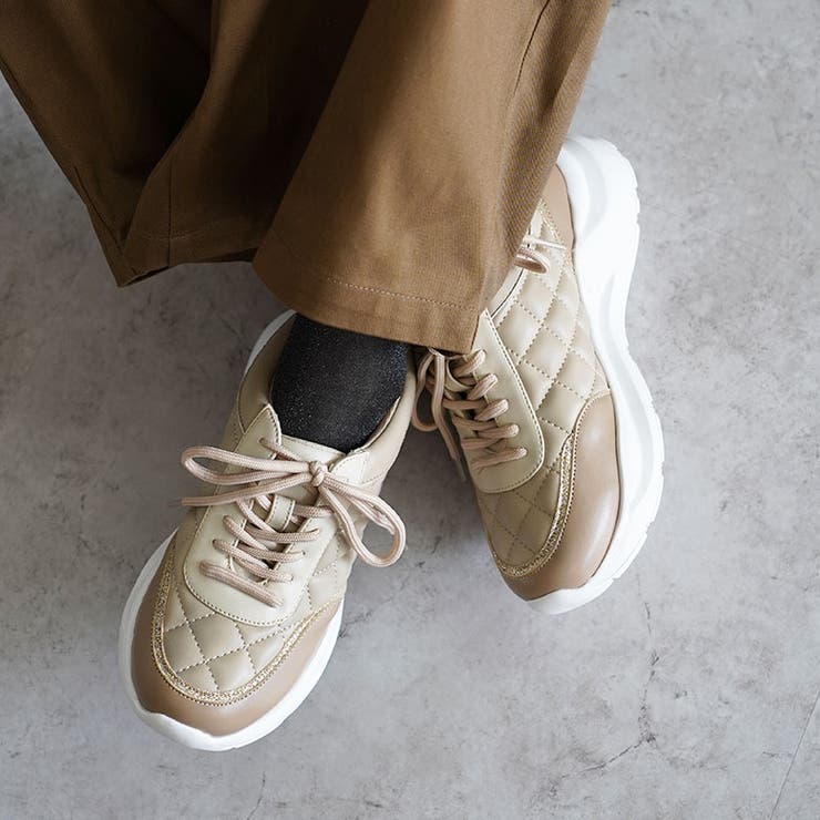 【ほぼ新品】＋diana グリッター ラメ キルティング スニーカー 23.0 diana｜キルティングスニーカー | Rakuten Fashion(楽天
