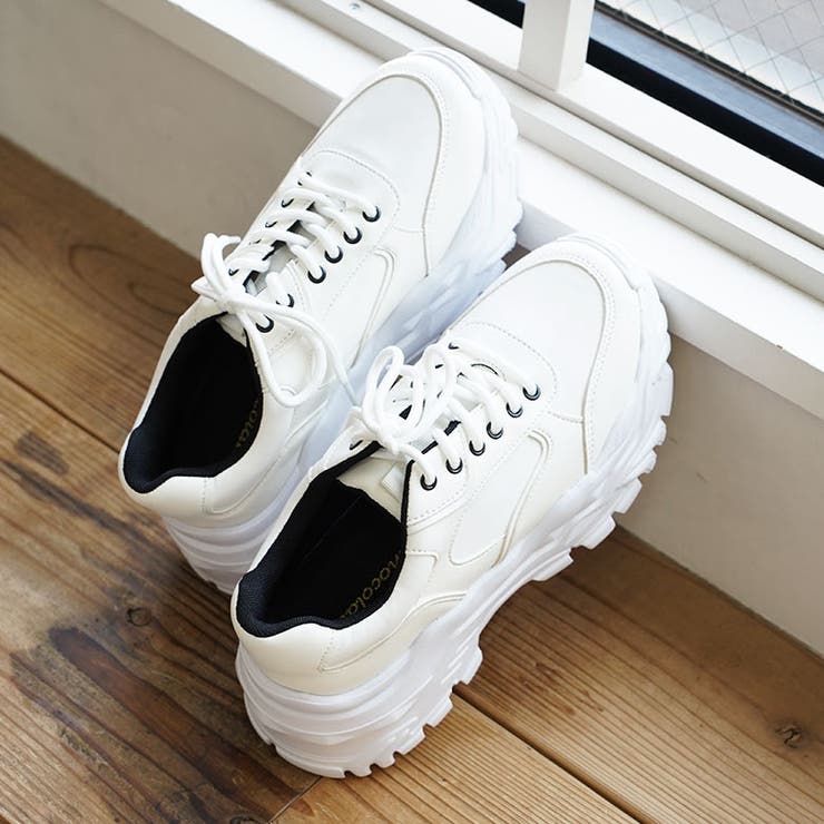 厚底 レースアップ シューズ ダッドスニーカー ボリュームソール | SHOE FANTASY | 詳細画像15 