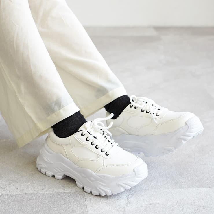 厚底 レースアップ シューズ ダッドスニーカー ボリュームソール | SHOE FANTASY | 詳細画像18 