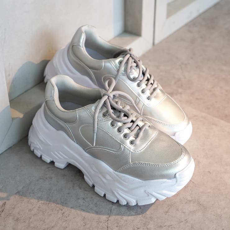 厚底 レースアップ シューズ ダッドスニーカー ボリュームソール | SHOE FANTASY | 詳細画像20 