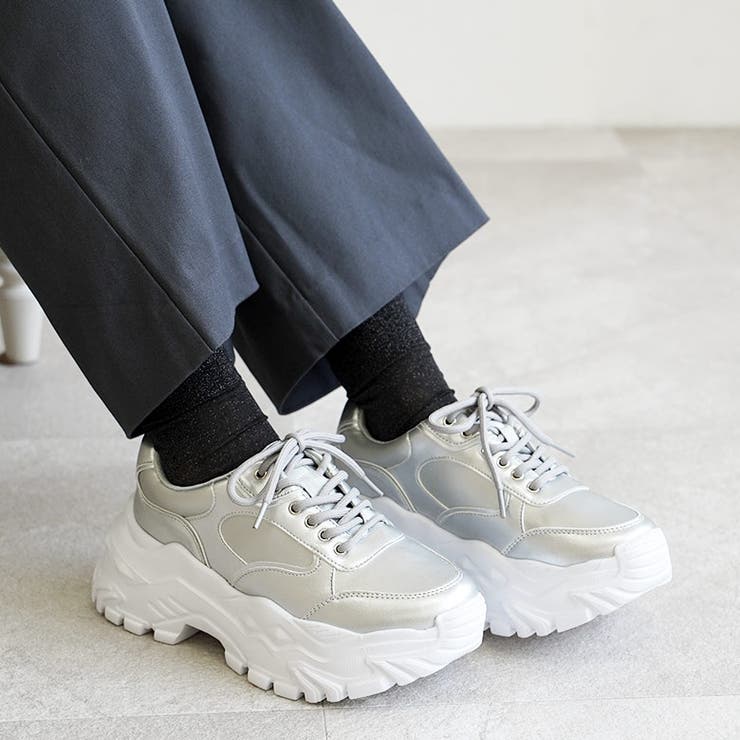 厚底 レースアップ シューズ ダッドスニーカー ボリュームソール | SHOE FANTASY | 詳細画像22 