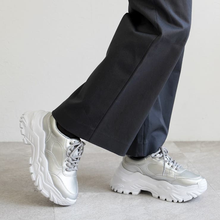 厚底 レースアップ シューズ ダッドスニーカー ボリュームソール | SHOE FANTASY | 詳細画像23 