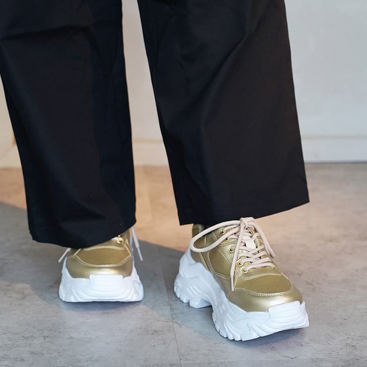 厚底 レースアップ シューズ ダッドスニーカー ボリュームソール | SHOE FANTASY | 詳細画像29 