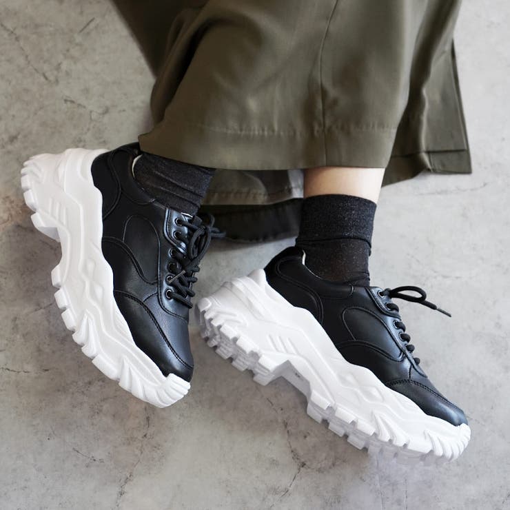 厚底 レースアップ シューズ ダッドスニーカー ボリュームソール | SHOE FANTASY | 詳細画像11 