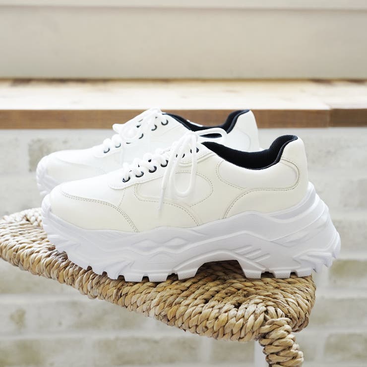 厚底 レースアップ シューズ ダッドスニーカー ボリュームソール | SHOE FANTASY | 詳細画像14 