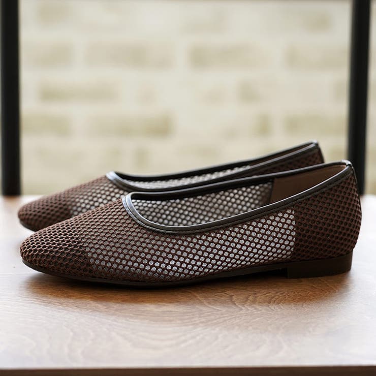 日本製 ラウンドトゥ メッシュ チュール パンプス フラット | SHOE FANTASY | 詳細画像31 