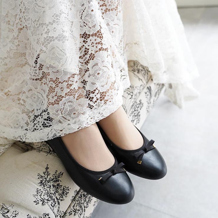 日本製 ストレッチリボンバレエシューズ 2cmヒール | SHOE FANTASY | 詳細画像13 