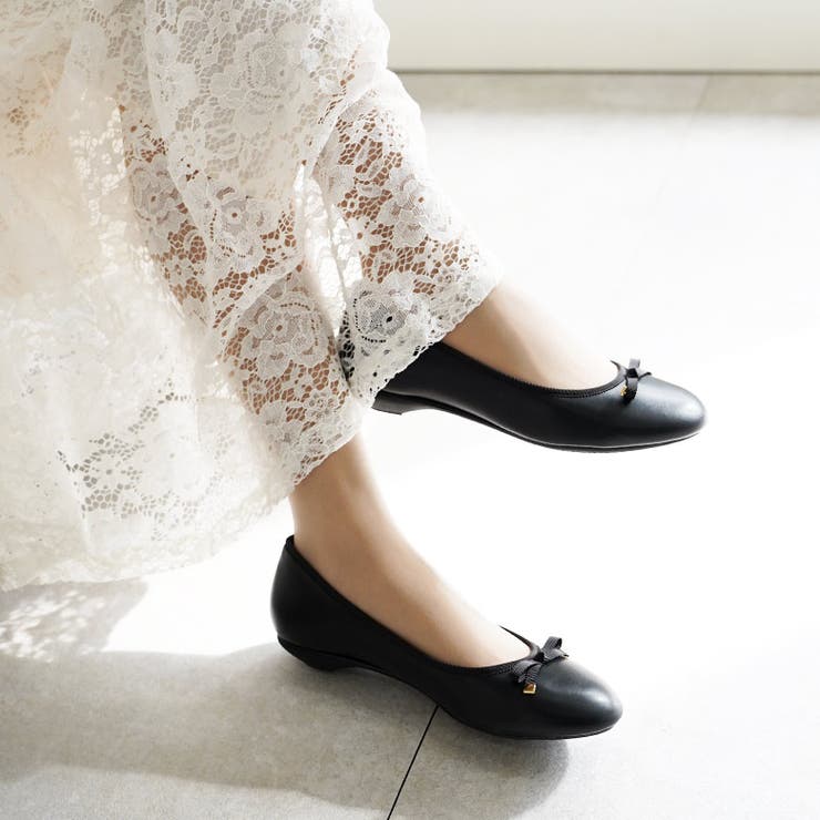 日本製 ストレッチリボンバレエシューズ 2cmヒール | SHOE FANTASY | 詳細画像14 